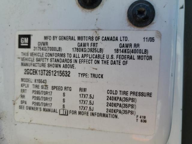 Photo 10 from auction – 2006 CHEVROLET SILVERADO with VIN 2GCEK13T261215632