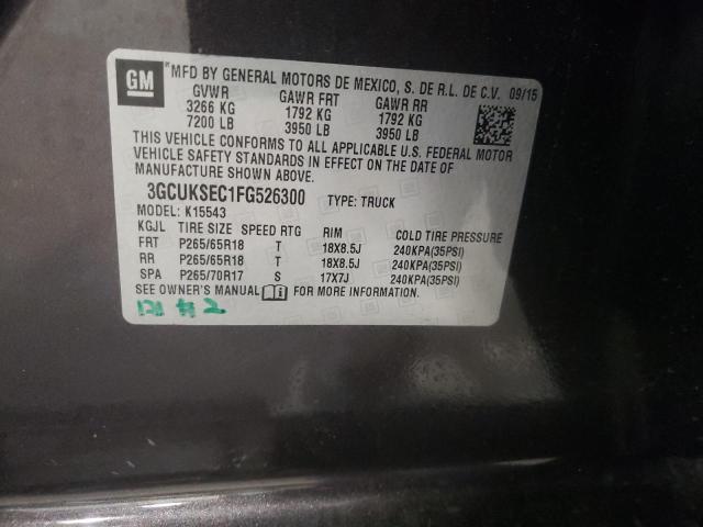 Photo 10 from auction – 2015 CHEVROLET SILVERADO with VIN 3GCUKSEC1FG526300