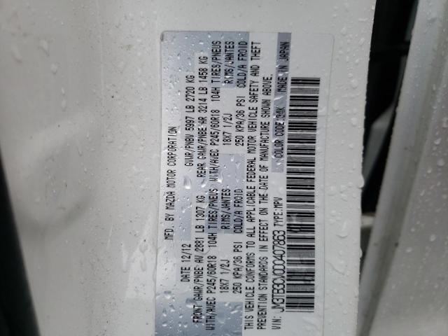 Photo 10 from auction – 2013 MAZDA CX-9 TOURI with VIN JM3TB3CV0D0407863