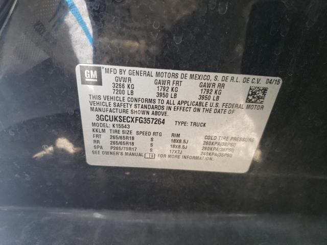 Photo 10 from auction – 2015 CHEVROLET SILVERADO with VIN 3GCUKSECXFG357264