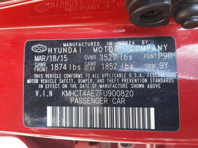 Photo 10 from auction – 2015 HYUNDAI ACCENT GLS with VIN KMHCT4AE7FU900820