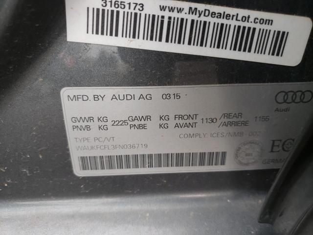 Photo 10 from auction – 2015 AUDI A4 PRESTIG with VIN WAUKFCFL3FN036719