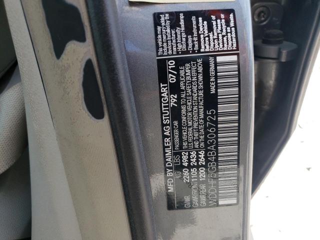 Photo 10 from auction – 2011 MERCEDES-BENZ E 350 with VIN WDDHF5GB4BA306725