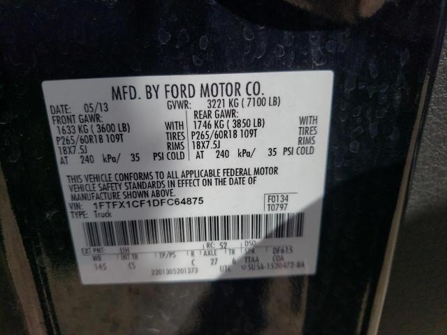 Photo 10 from auction – 2013 FORD F150 SUPER with VIN 1FTFX1CF1DFC64875