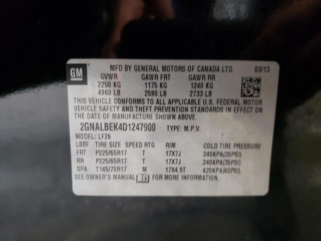 Photo 10 from auction – 2013 CHEVROLET EQUINOX LS with VIN 2GNALBEK4D1247900