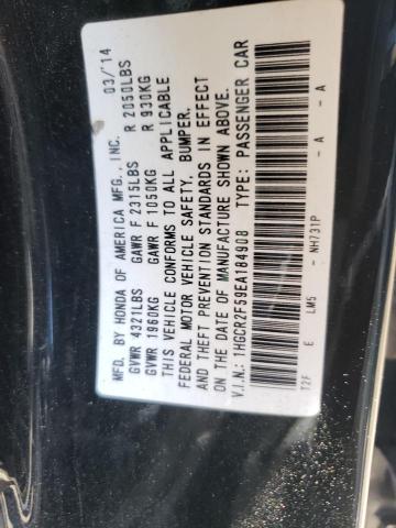 Photo 10 from auction – 2014 HONDA ACCORD SPO with VIN 1HGCR2F59EA184908