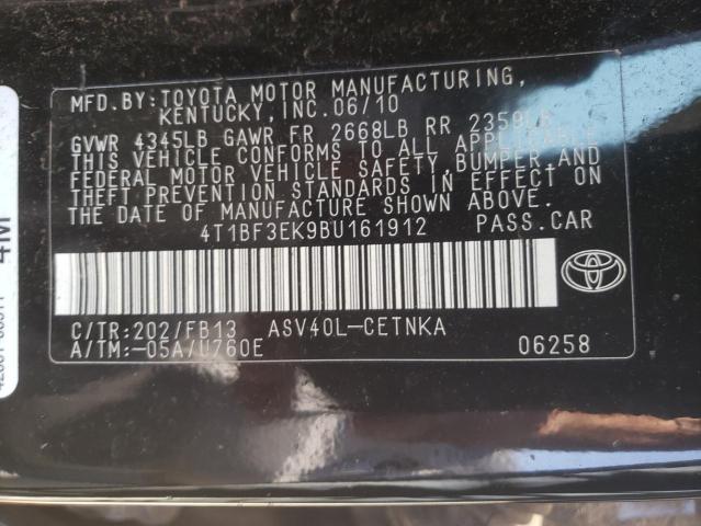 Photo 10 from auction – 2011 TOYOTA CAMRY BASE with VIN 4T1BF3EK9BU161912