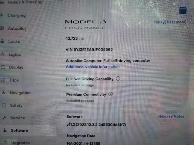 Photo 8 from auction – 2018 TESLA MODEL 3 with VIN 5YJ3E1EA9JF005562