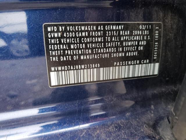Photo 10 from auction – 2011 VOLKSWAGEN GTI with VIN WVWHD7AJ8BW213849