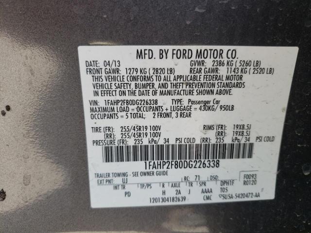 Photo 10 from auction – 2013 FORD TAURUS LIM with VIN 1FAHP2F80DG226338