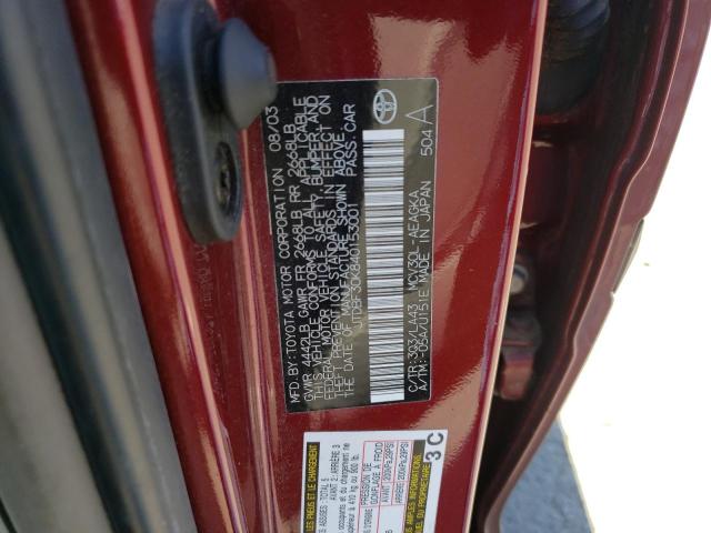 Photo 10 from auction – 2004 TOYOTA CAMRY LE with VIN JTDBF30K840153001