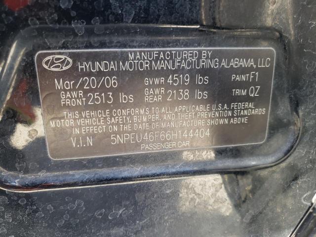 Photo 10 from auction – 2006 HYUNDAI SONATA with VIN 5NPEU46F66H144404
