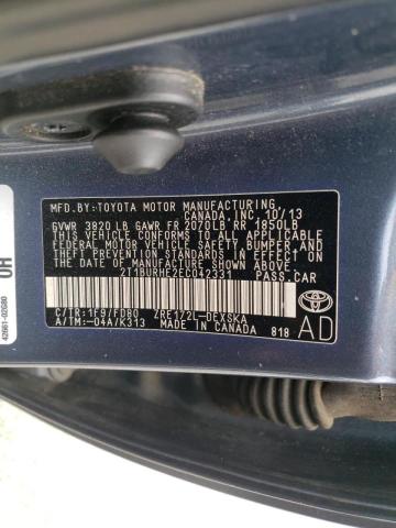 Photo 10 from auction – 2014 TOYOTA COROLLA L with VIN 2T1BURHE2EC042331