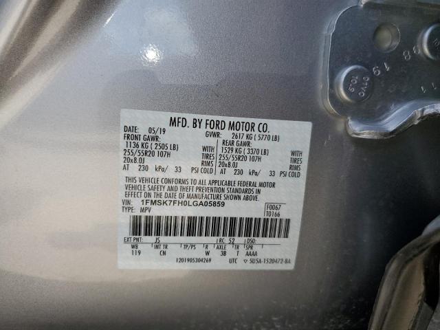 Photo 10 from auction – 2020 FORD EXPLORER L with VIN 1FMSK7FH0LGA05859