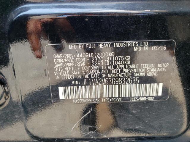 Photo 10 from auction – 2016 SUBARU WRX STI with VIN JF1VA2M63G9832635