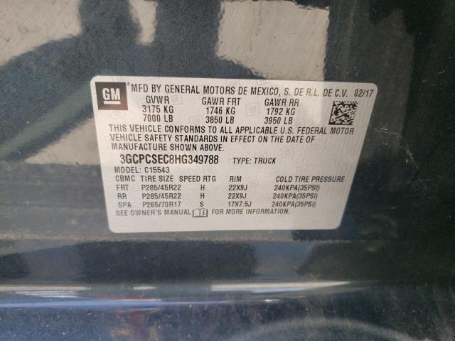 Photo 10 from auction – 2017 CHEVROLET SILVERADO with VIN 3GCPCSEC8HG349788
