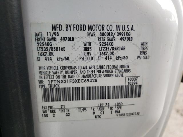 Photo 10 from auction – 1999 FORD F250 SUPER with VIN 1FTNX21F3XEC69428
