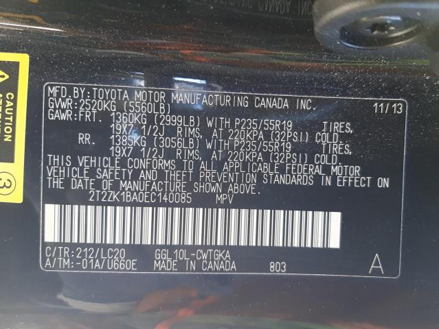 Photo 10 from auction – 2014 LEXUS RX 350 with VIN 2T2ZK1BA0EC140085