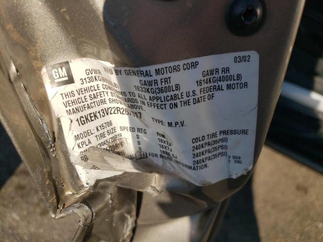 Photo 10 from auction – 2002 GMC YUKON with VIN 1GKEK13V22R267317