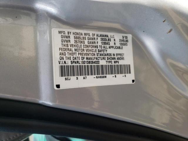 Photo 10 from auction – 2003 HONDA ODYSSEY EX with VIN 5FNRL18013B084022