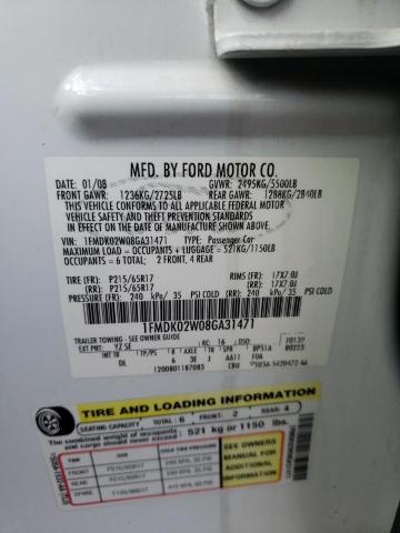 Zdjęcie 10 z aukcji – 2008 FORD TAURUS X S z VIN 1FMDK02W08GA31471