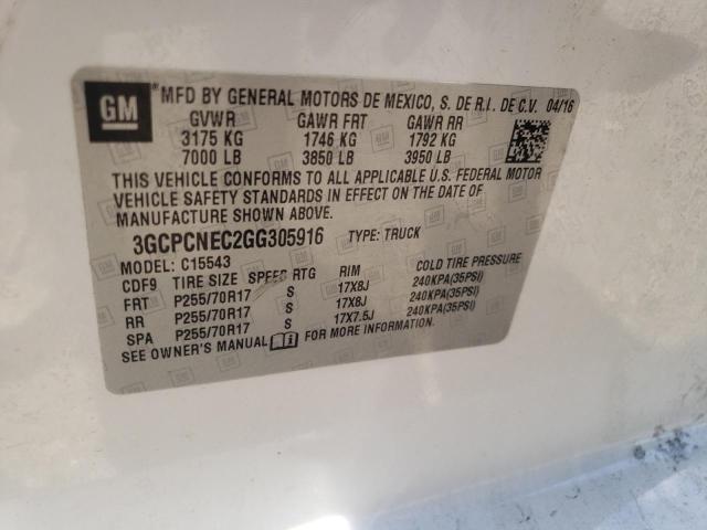 Photo 10 from auction – 2016 CHEVROLET SILVERADO with VIN 3GCPCNEC2GG305916
