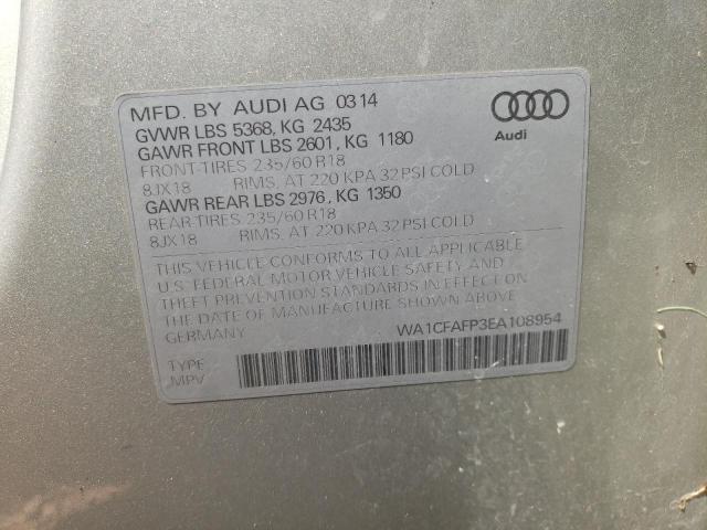 Photo 10 from auction – 2014 AUDI Q5 PREMIUM with VIN WA1CFAFP3EA108954