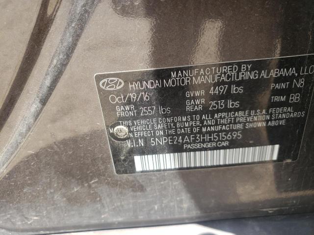 Photo 10 from auction – 2017 HYUNDAI SONATA SE with VIN 5NPE24AF3HH515695