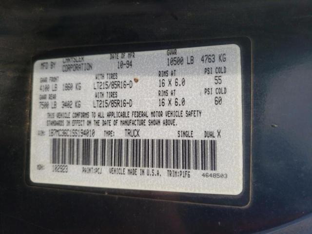 Photo 10 from auction – 1995 DODGE RAM 3500 with VIN 1B7MC36C1SS194010