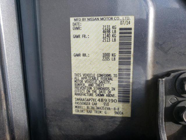 Photo 10 from auction – 2014 NISSAN MAXIMA S with VIN 1N4AA5AP7EC489390