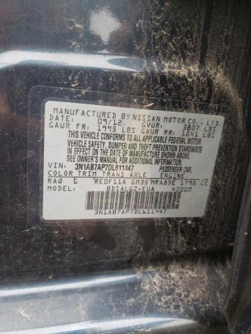 Photo 10 from auction – 2013 NISSAN SENTRA S with VIN 3N1AB7AP7DL611447