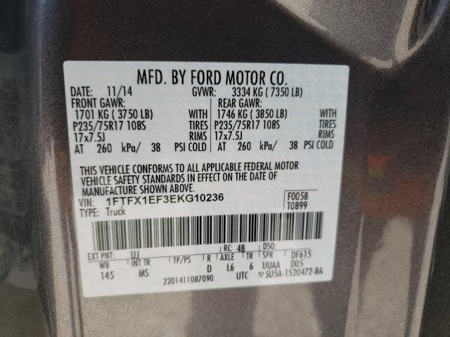 Photo 10 from auction – 2014 FORD F150 SUPER with VIN 1FTFX1EF3EKG10236