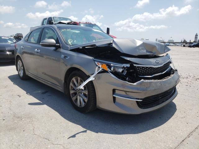 KIA OPTIMA EX 2018 with VIN 5XXGU4L36JG243635 - Photo from auction