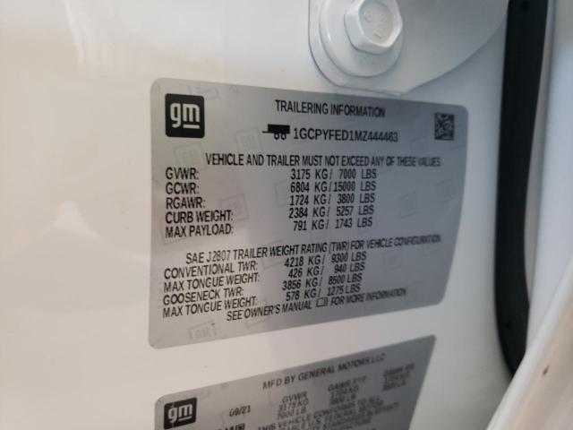 Photo 10 from auction – 2021 CHEVROLET SILVERADO with VIN 1GCPYFED1MZ444463