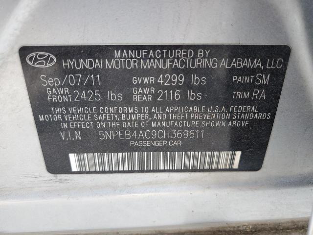 Photo 10 from auction – 2012 HYUNDAI SONATA GLS with VIN 5NPEB4AC9CH369611
