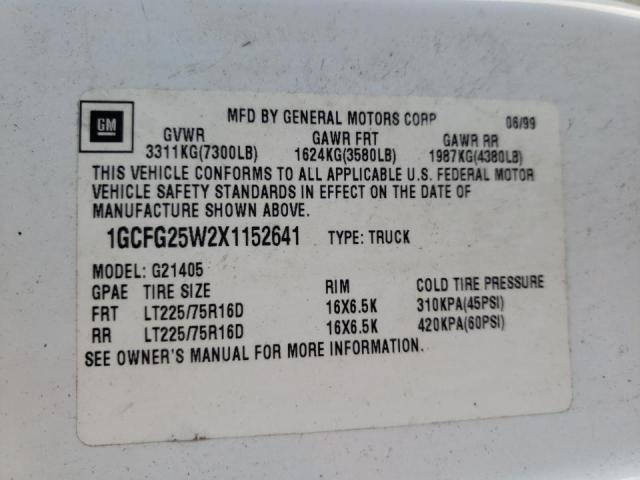 Photo 10 from auction – 1999 CHEVROLET VAN with VIN 1GCFG25W2X1152641