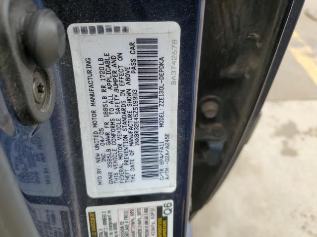 Photo 10 from auction – 2005 TOYOTA COROLLA CE with VIN 1NXBR32E45Z519993