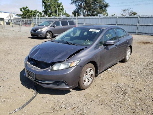 Photo 2 from auction – 2014 HONDA CIVIC LX with VIN 19XFB2F58EE271549