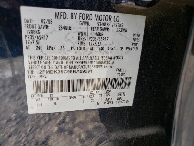 Photo 10 from auction – 2008 FORD EDGE SEL with VIN 2FMDK38C98BA69691