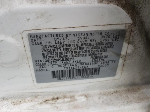 Zdjęcie 10 z aukcji – 2018 NISSAN VERSA NOTE z VIN 3N1CE2CP0JL356216