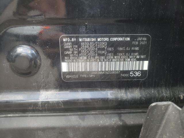 Photo 10 from auction – 2022 MITSUBISHI ECLIPSE CR with VIN JA4ASWAA1NZ006587