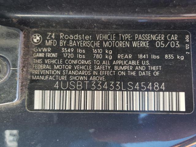Photo 10 from auction – 2003 BMW Z4 2.5 with VIN 4USBT33433LS45484