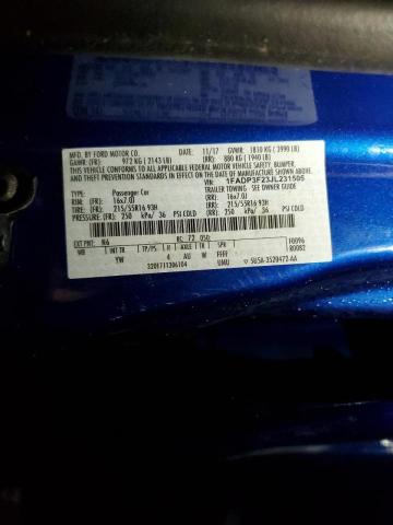 Photo 10 from auction – 2018 FORD FOCUS SE with VIN 1FADP3F23JL231505
