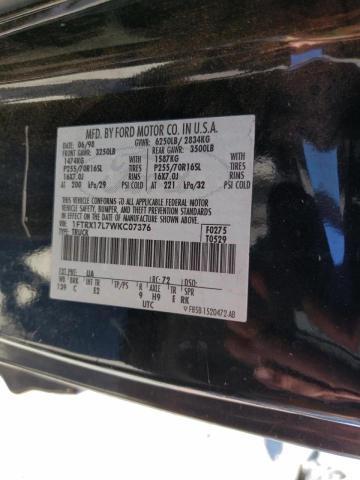 Photo 10 from auction – 1998 FORD F150 with VIN 1FTRX17L7WKC07376