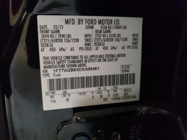 Photo 10 from auction – 2013 FORD F250 SUPER with VIN 1FT7W2B6XDEA95461