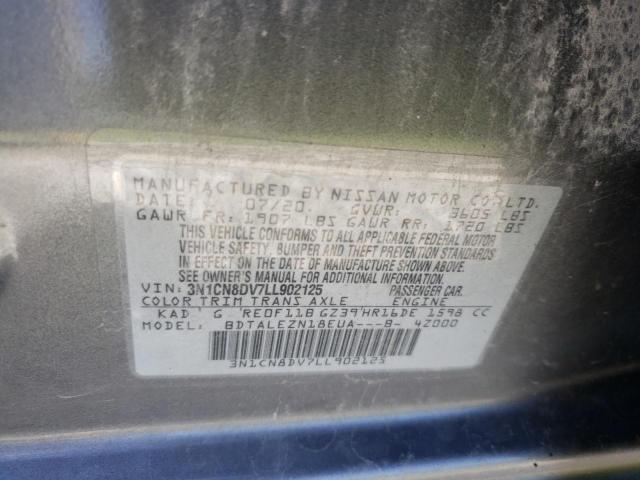 Photo 10 from auction – 2020 NISSAN VERSA S with VIN 3N1CN8DV7LL902125