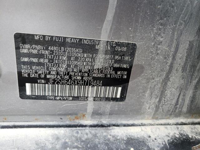 Photo 10 from auction – 2009 SUBARU FORESTER 2 with VIN JF2SH646X9H719484