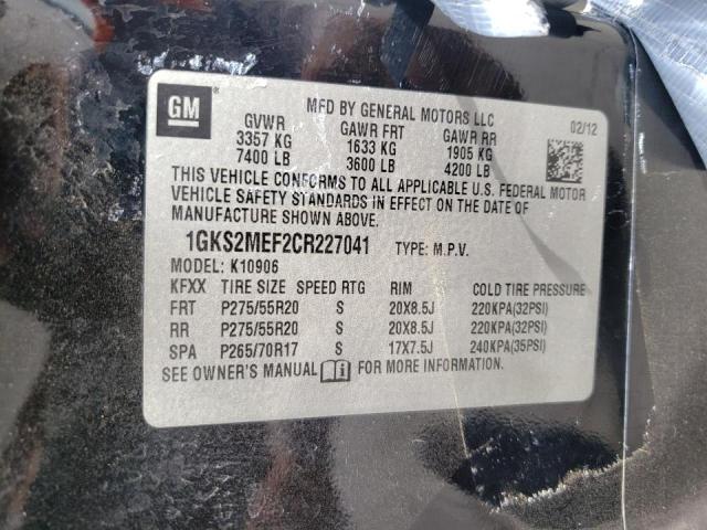 Photo 10 from auction – 2012 GMC YUKON XL D with VIN 1GKS2MEF2CR227041