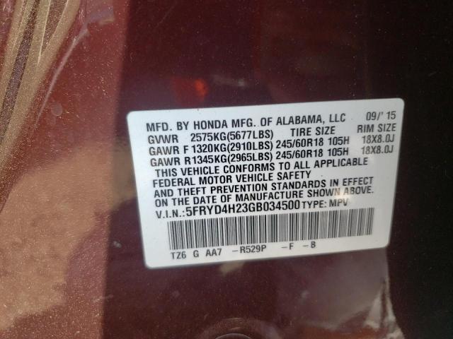 Photo 10 from auction – 2016 ACURA MDX with VIN 5FRYD4H23GB034500