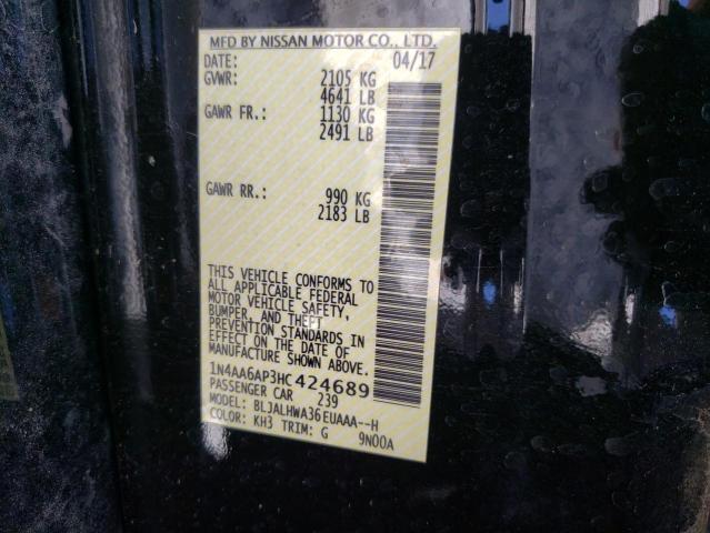 Photo 10 from auction – 2017 NISSAN MAXIMA 3.5 with VIN 1N4AA6AP3HC424689